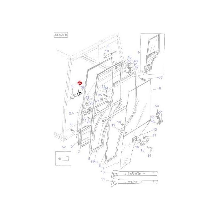 Door Striker L/H - 3478228M1 - Massey Tractor Parts