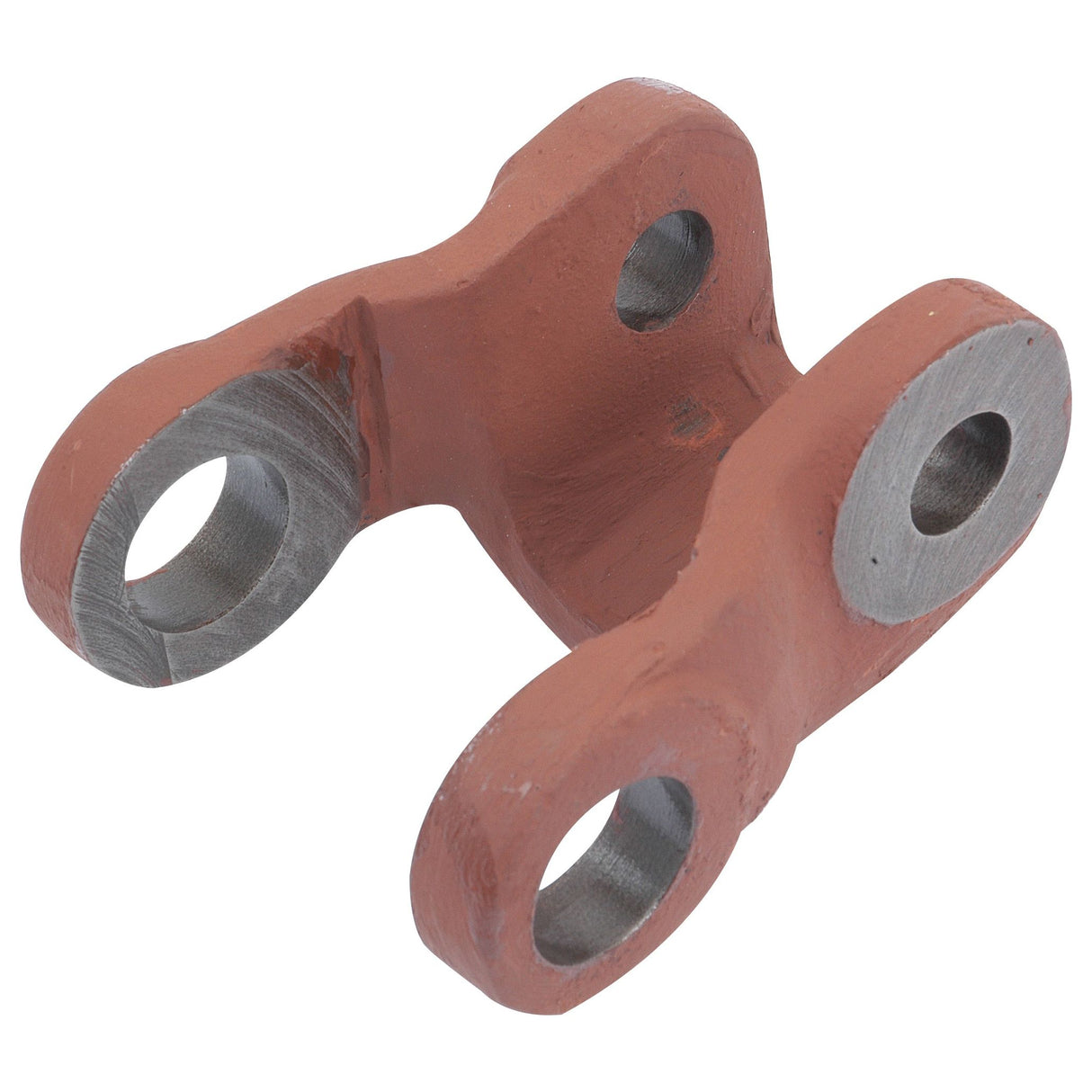 A metal Draft Control Rocker Link with a reddish coating, featuring three circular openings and a curved structure, designed for Massey Ferguson tractors, branded as Sparex Part No. S.41364.