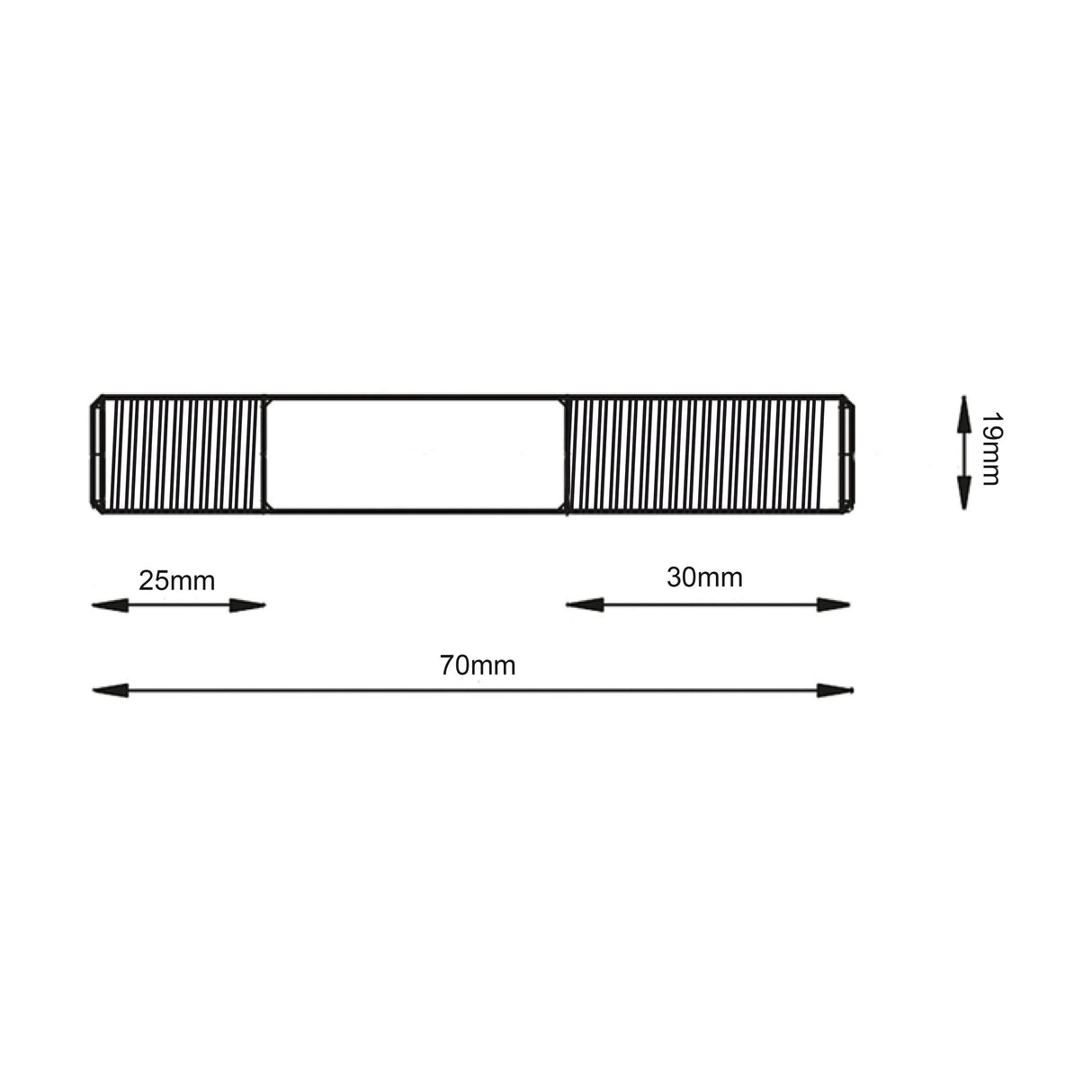 Drawbar Bracket Stud 3/4 UNF - S.1720 - Farming Parts