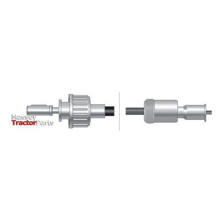 Diagram showing two types of connectors: one labeled "Sparex Part No.S.57594" with a threaded design on the left, and another labeled "David Brown" with a knurled grip design on the right.