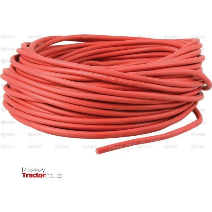 Electrical Cable - 1 Core, 35mm² Cable, Red (Length: 50M), ()
 - S.139736 - Farming Parts