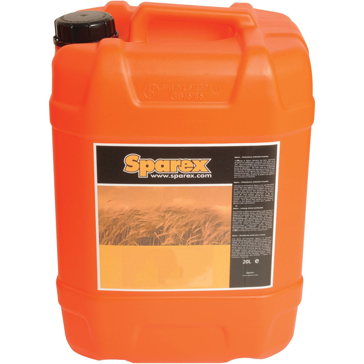 The 20-liter plastic container of Extendol 10W/40 engine oil from Sparex, labeled with a wheat field image and text, is perfect for those needing high-quality lubricants.