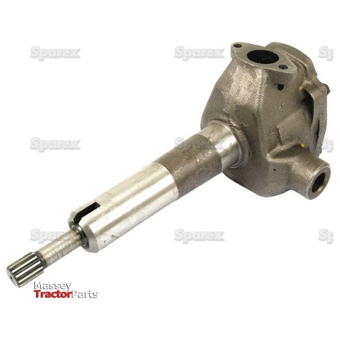 Image of an engine oil pump assembly. The metal component is labeled with "Sparex" Part No.S.41934 and includes gear shafts and housing, with "Massey Tractor Parts" and "Sparex Perkins" watermarks in the background.