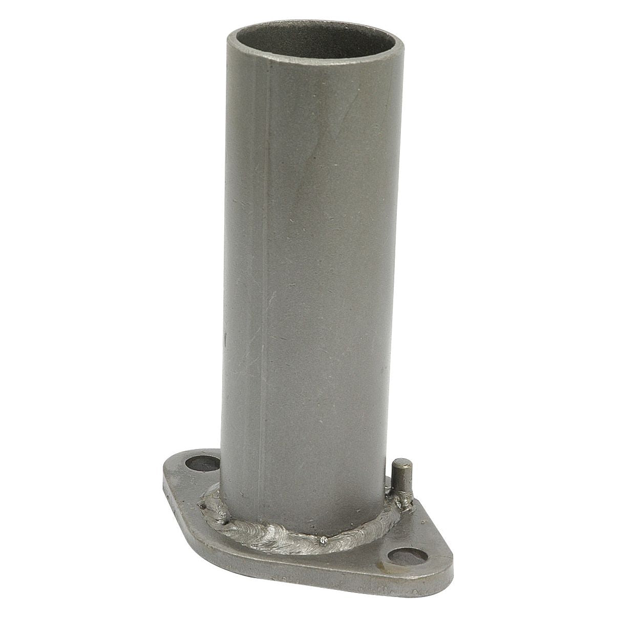 A vertical, cylindrical metal exhaust elbow with a welded base and two mounting holes, compatible with Sparex products and identified as Sparex Part No.S.43140.