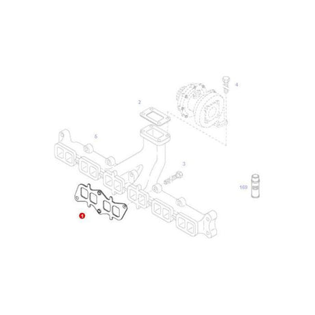 Exhaust Gasket - F716201100010 - Massey Tractor Parts