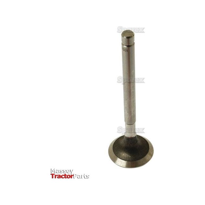 The Exhaust Valve Standard (Sparex Part No. S.57501), branded by Sparex, is a metal exhaust valve utilized in Massey Ferguson tractor engines. It features a cylindrical stem and flat head, similar to those used in Case IH models.