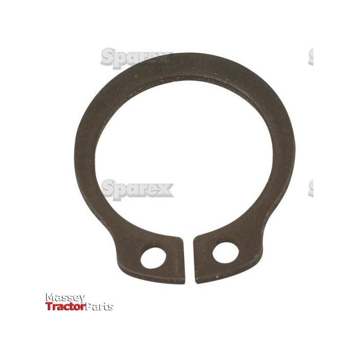 An 11mm external circlip made of black metal and compliant with DIN 471 standards, labeled "Sparex," with part number S.2870, displayed on a plain white background.