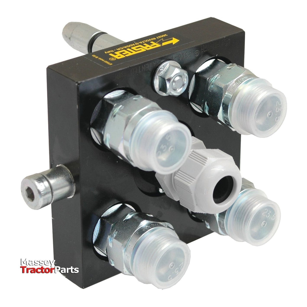 Faster Faster Multiport Coupling - 4 Ports 3/8" Body x M22 x 1.50 Metric Male Thread (Mobile Part) with 1 x Electric 3-pin plug - S.112610 - Farming Parts