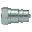 The Sparex Faster Quick Release Hydraulic Coupling Male 3/8'' Body x 3/8'' BSP Female Thread (Sparex Part No.S.112744) features a metal quick-release design with a hexagonal nut, cylindrical body, and protruding nozzle.