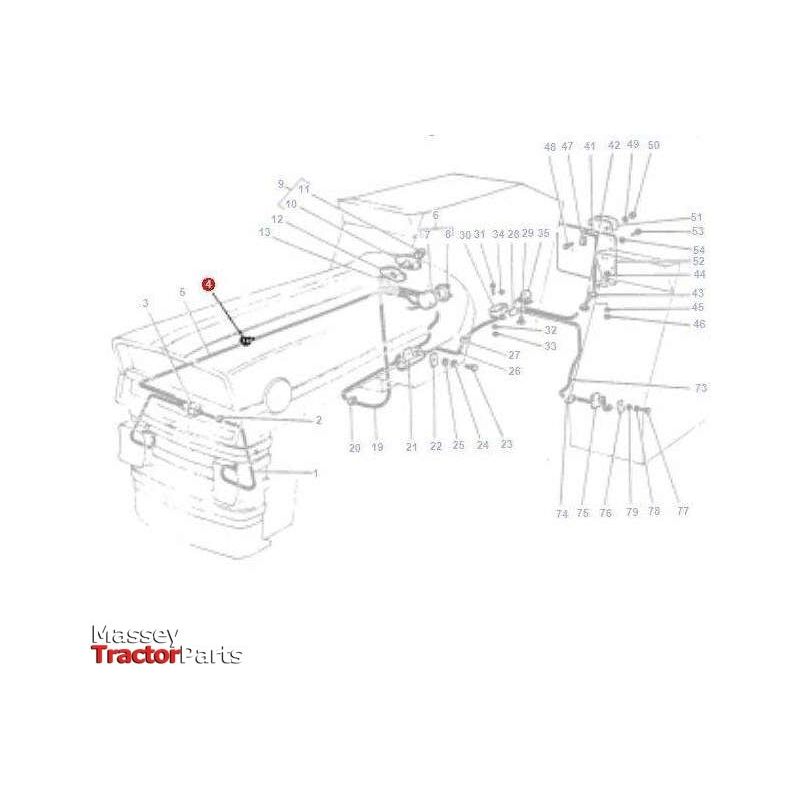 Massey Ferguson Fastner - 882659M1 | OEM | Massey Ferguson parts | Vehicle Lighting-Massey Ferguson-Bonnet Catches,Bonnets & Components,Cabin & Body Panels,Farming Parts,Tractor Body,Tractor Parts