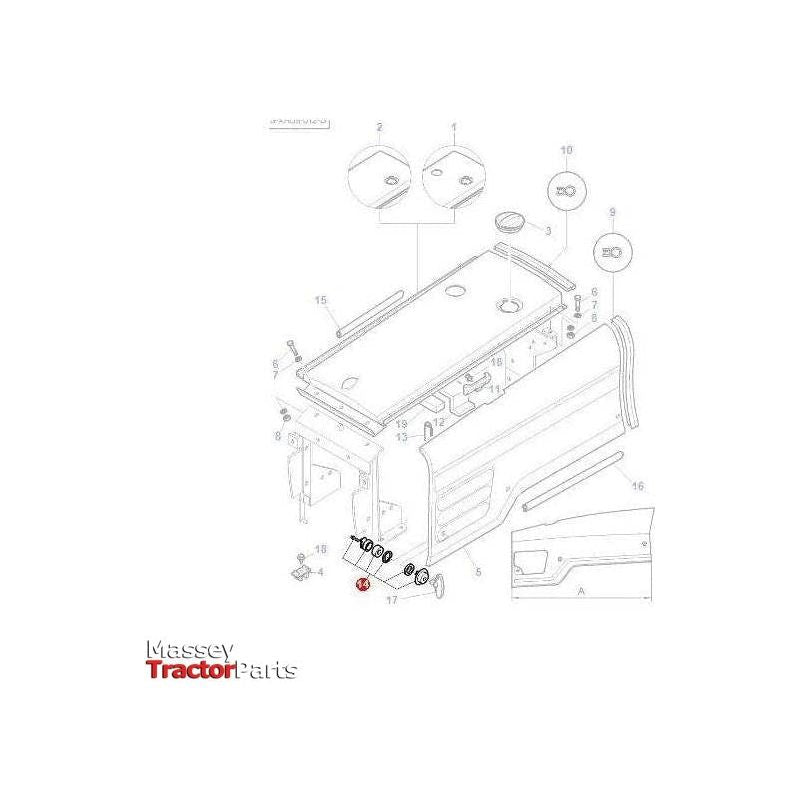 Massey Ferguson Fastner Complete - 3901498M91 | OEM | Massey Ferguson parts | Panels-Massey Ferguson-Bonnet Catches,Bonnets & Components,Cabin & Body Panels,Farming Parts,Tractor Body,Tractor Parts