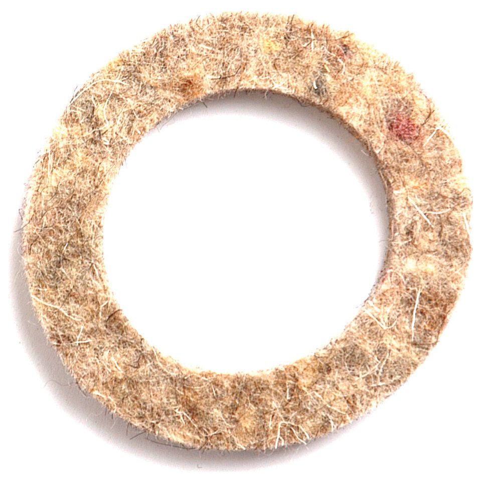 A close-up view of the Sparex Felt Seal (Sparex Part No. S.12842), featuring a circular, beige-colored, rough-textured design perfect for Ford and New Holland machinery.