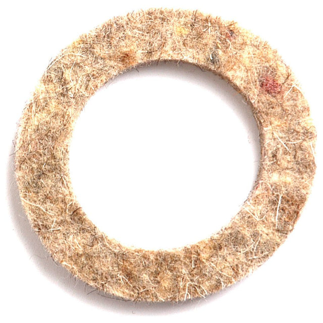 A close-up of the Sparex Felt Seal (Part No. S.12842), featuring a circular shape, beige color, textured surface, and a central hole, commonly used in Ford or New Holland machinery.