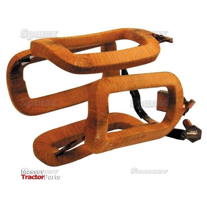 The Sparex Field Coil 12V, part number S.41151, features brown windings and metal connectors at both ends. This coil, suitable for tractor ignition systems and part of the Sparex range labeled "Massey Tractor Parts," enhances performance with its advanced field coils.