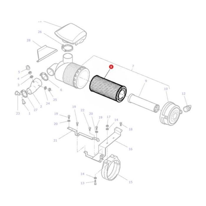 Filter Air Outer - 4271467M1 - Massey Tractor Parts