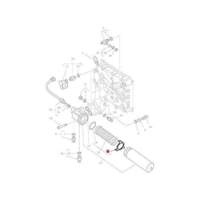 Filter Cup - 4308728M1 - Massey Tractor Parts