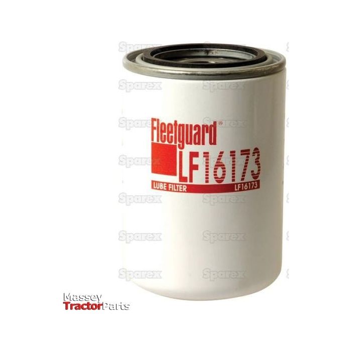 Image of a Sparex Oil Filter - Spin On - LF16173 (Sparex Part No. S.43965) with text "Massey Tractor Parts" visible at the bottom left corner.