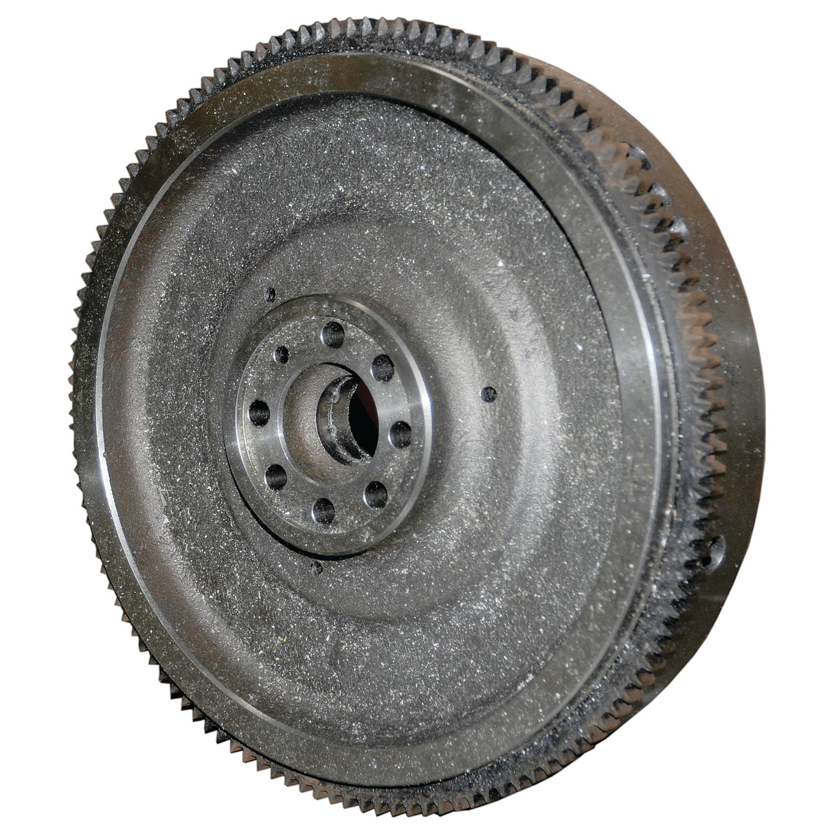 Introducing the Sparex Flywheel Assembly 12''/126T (Sparex Part No. S.68187): a finely crafted component featuring 126 precisely toothed edges, a central circular hole, and multiple smaller peripheral holes, perfect for Case IH applications.