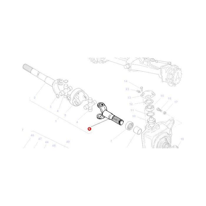 Front Axle Fork - 3764011M1 - Massey Tractor Parts