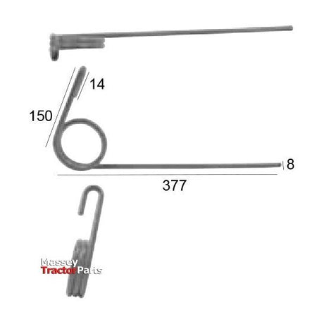 Front Facing Following Tine replacment for KRM
 - S.78132 - Massey Tractor Parts