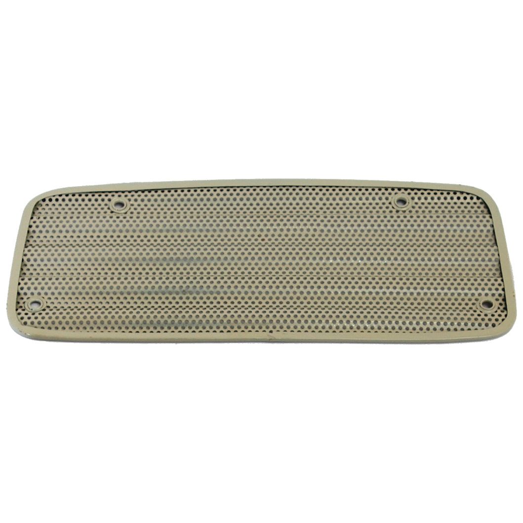 The Sparex Front Grille (Part No. S.59698) is a rectangular metal mesh grille featuring four screw holes at the corners, designed for ventilation or as a speaker cover—perfectly compatible with Ford / New Holland tractors.