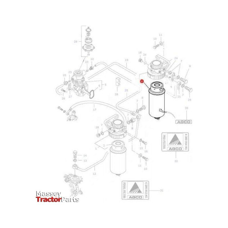 Massey Ferguson Fuel Filter - V836862600 | OEM | Massey Ferguson parts | Fuel-Massey Ferguson-Engine & Filters,Farming Parts,Filters,Fuel,Tractor Parts