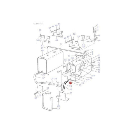 Fuel Hose - 1684962M1 - Massey Tractor Parts