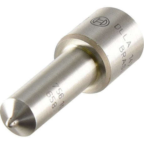 Close-up of a Sparex Fuel Injector Nozzle (Sparex Part No. S.137885) with engraved text on its cylindrical top part. The nozzle, ideal for Fendt models, features a tapered tip on one end.