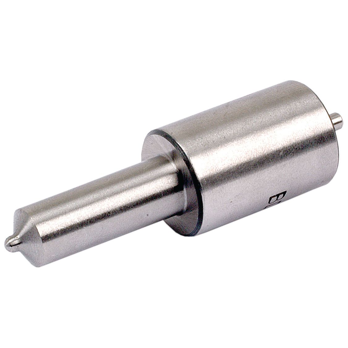 A metallic cylindrical tool with a narrower pointed cylindrical extension on one end, typically used in machining or engineering applications, often resembles the Sparex Fuel Injector Nozzle (Part No. S.22376).