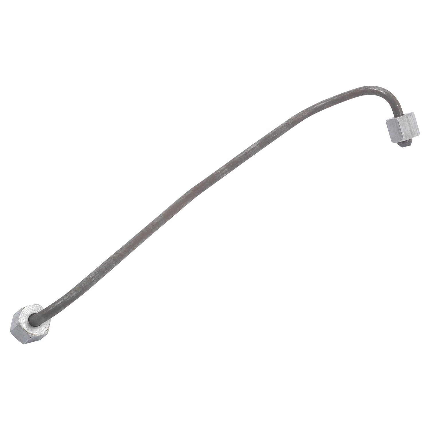 A Sparex Fuel Injector Pipe (Sparex Part No. S.41511) featuring curved metal with threaded hexagonal fittings on both ends, compatible with Massey Ferguson.