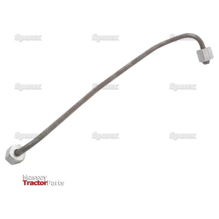 Curved metal fuel injector pipe with connectors at both ends, labeled as Fuel Injector Pipe | Sparex Part No.S.41511, branded with the Sparex logo in the background, designed for Perkins engines.