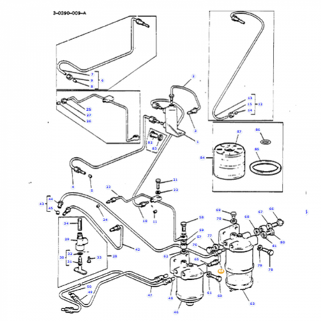 Fuel Line - 888484M91 - Massey Tractor Parts