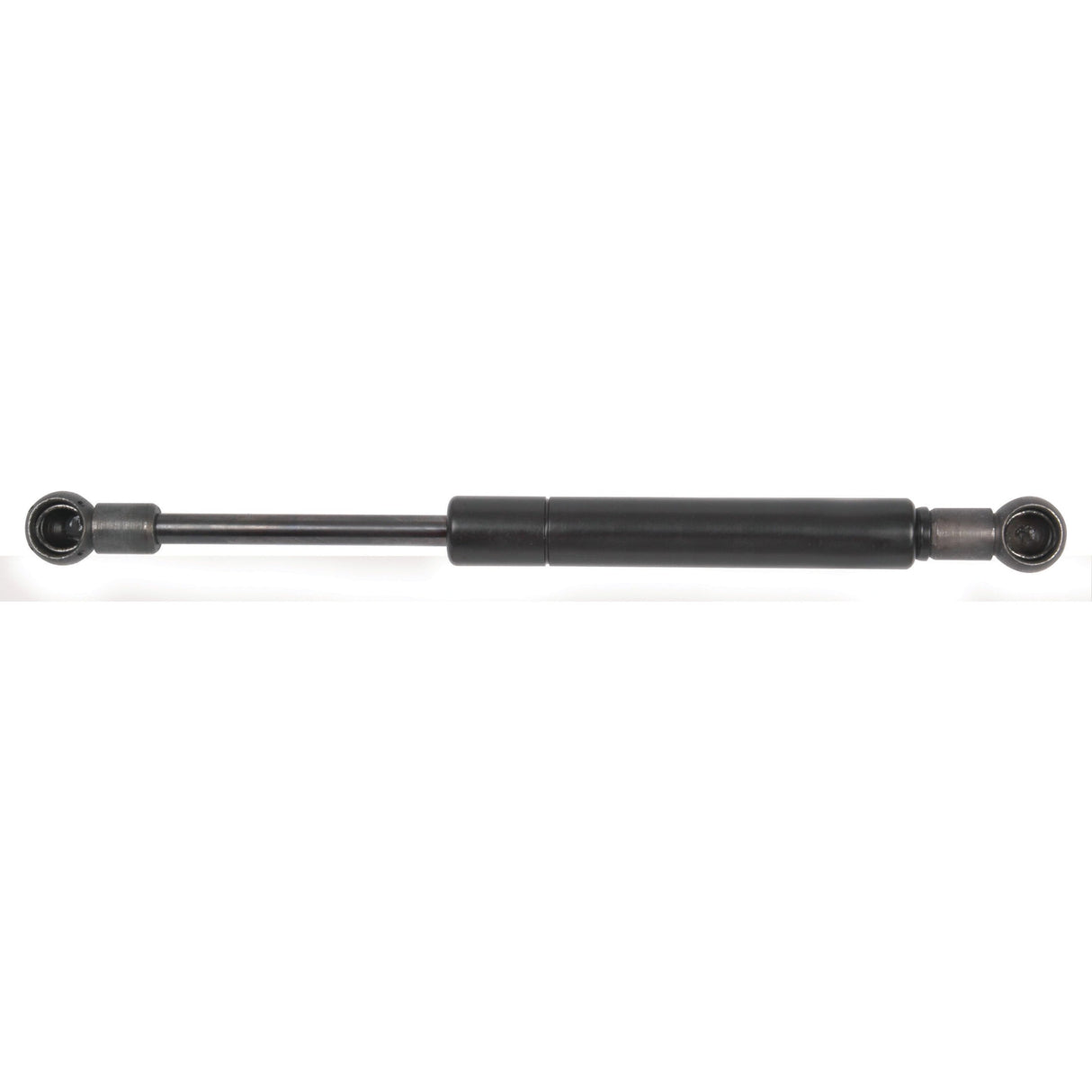 A black Sparex Gas Strut (model S.52912) featuring a cylindrical body with rods extending from each end and equipped with C2 Ball Socket connectors, measures 250mm in length, all set against a white background.