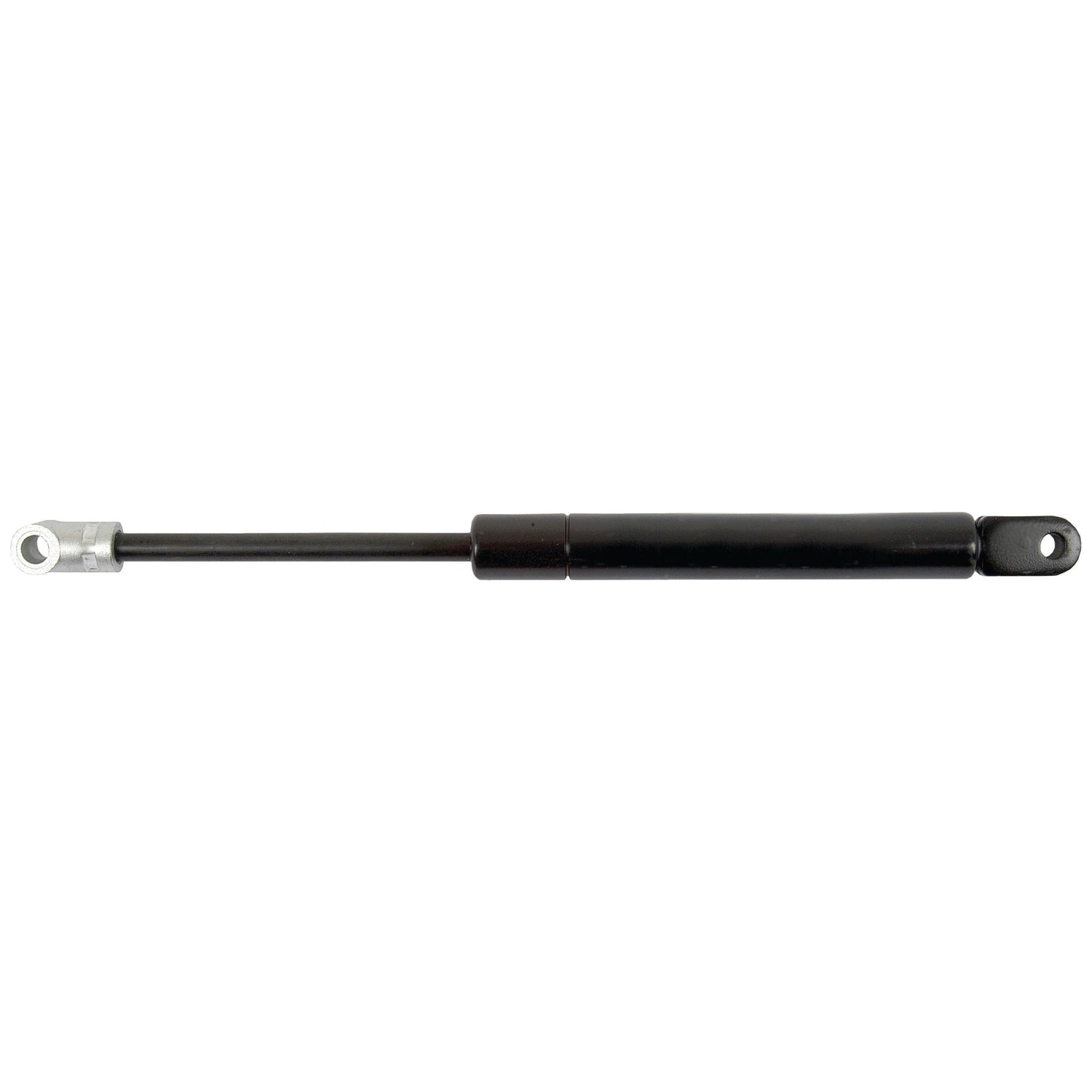 A Sparex Gas Strut (S.19441), featuring a black and silver design, is shown in its fully extended 270mm length with visible mounting attachments on both ends.
