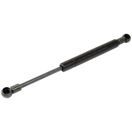 The Sparex Gas Strut S.19418, measuring 275mm in total length, features a black cylindrical body with metal rods extending from both ends and ball socket mounting brackets at each end.