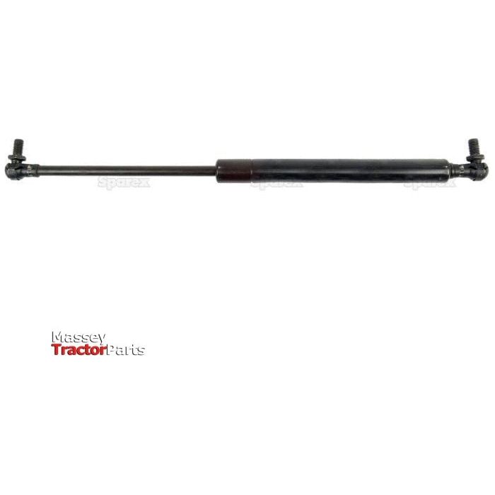 A black gas strut with ball joint ends, branded as "Sparex" and labeled "Gas Strut, Total length: 345mm - S.19459," set against a white background, designed to handle varying pressures efficiently.