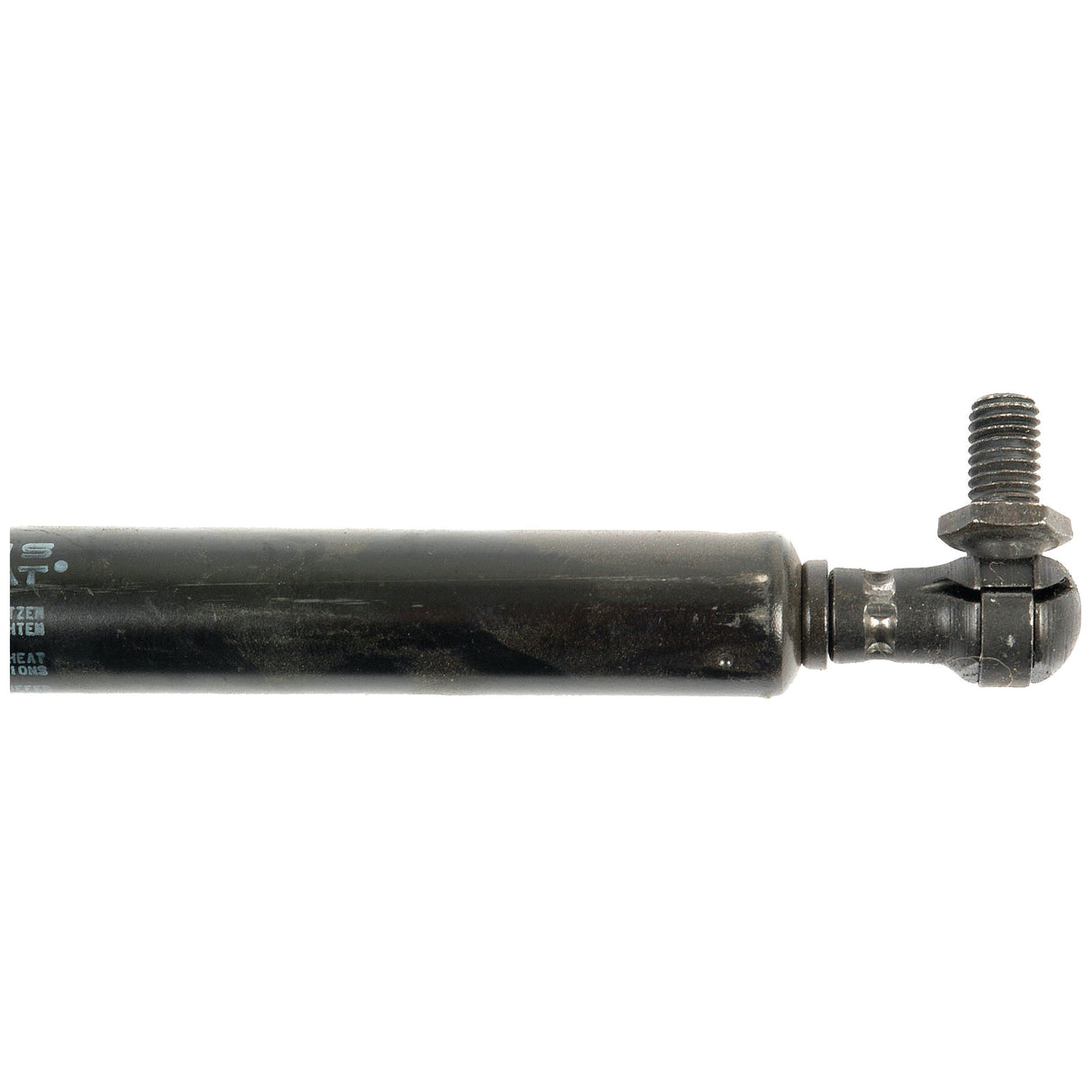 A black metal Gas Strut with an adjustable joint, threaded bolt on one end, and compatible end fittings, measuring a total length of 345mm, commonly used in mechanical or industrial applications. Product Name: S.19459 by Sparex.