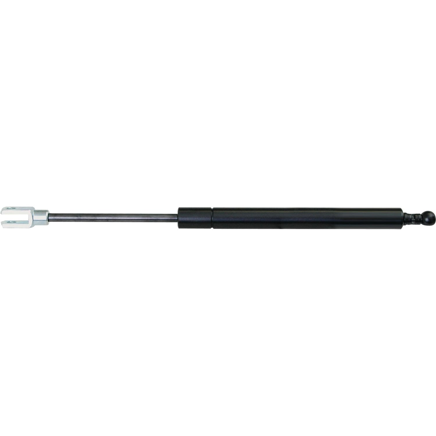The Sparex Gas Strut, S.52933, is a 355mm length black strut with a cylindrical body and rod extending from one end, featuring metal fittings on both ends.
