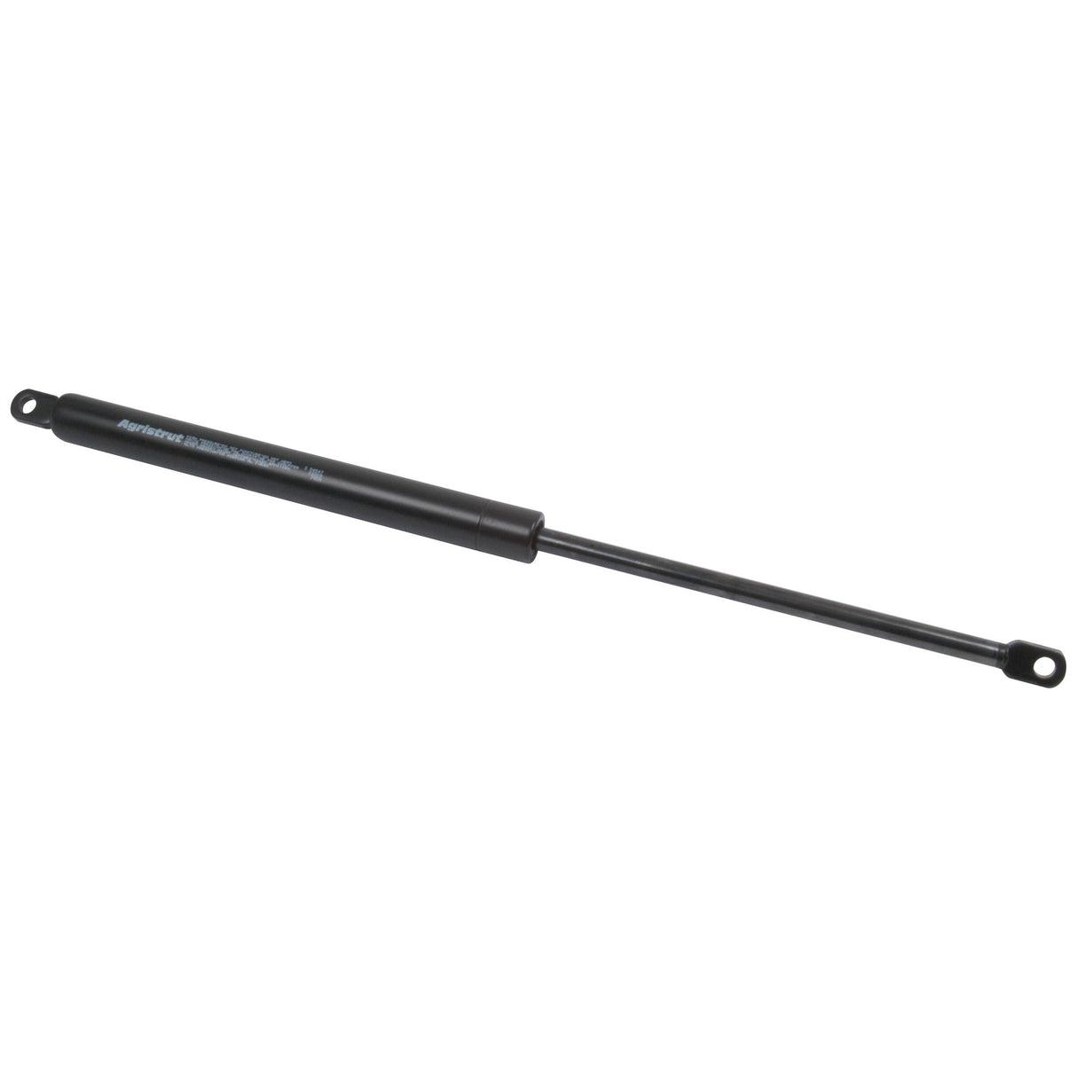 The Sparex Gas Strut, model S.54547, is a 450mm long black strut featuring A4 eyelet attachment points at both ends. It is specifically designed for lifting and supporting hoods, trunks, and other objects with a pressure capacity of 740N.