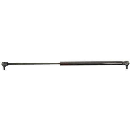 The Sparex Gas Strut (S.68687) features a 530mm total length, a cylindrical body with an extending rod, and is equipped with mounting brackets on both ends. It comes with M8 thread ball joint fittings for versatile attachment.