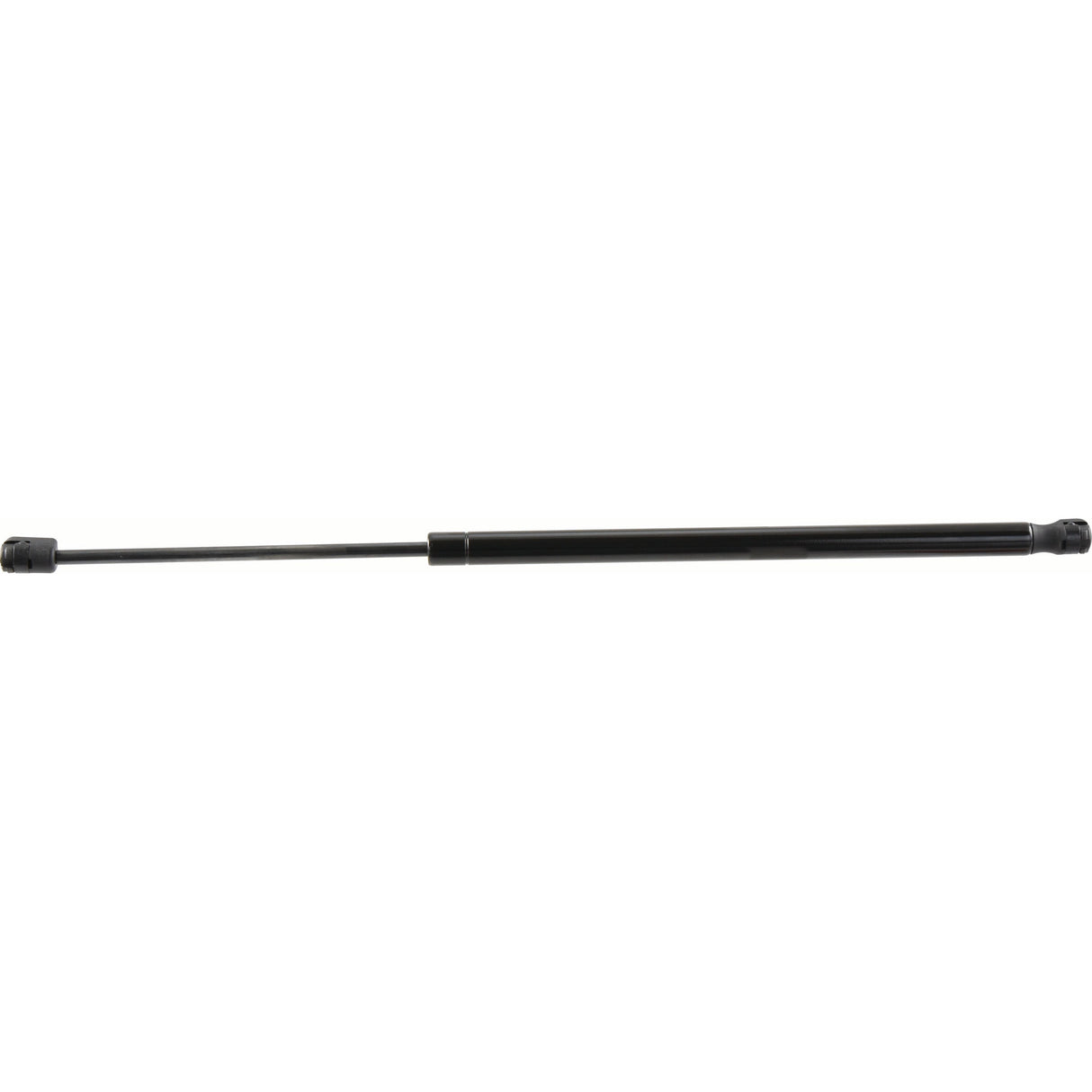 An S.137055 Sparex gas strut with a total length of 550mm, featuring a black cylindrical body and two rod ends, suitable for various applications.
