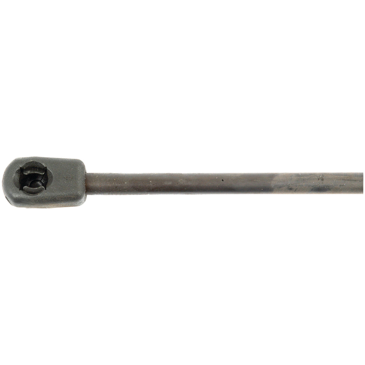 Close-up of a gray 550mm Gas Strut, adjustable with a screw at one end, featuring a Sparex F Ball Socket for 10mm Ball.