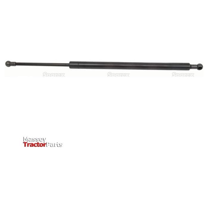 The Gas Strut, S.52917 by Sparex, is a black metal strut with a 1200N pressure rating and C2 Ball Socket, specifically designed for Massey tractors. The Massey Tractor Parts logo is displayed at the bottom left corner.