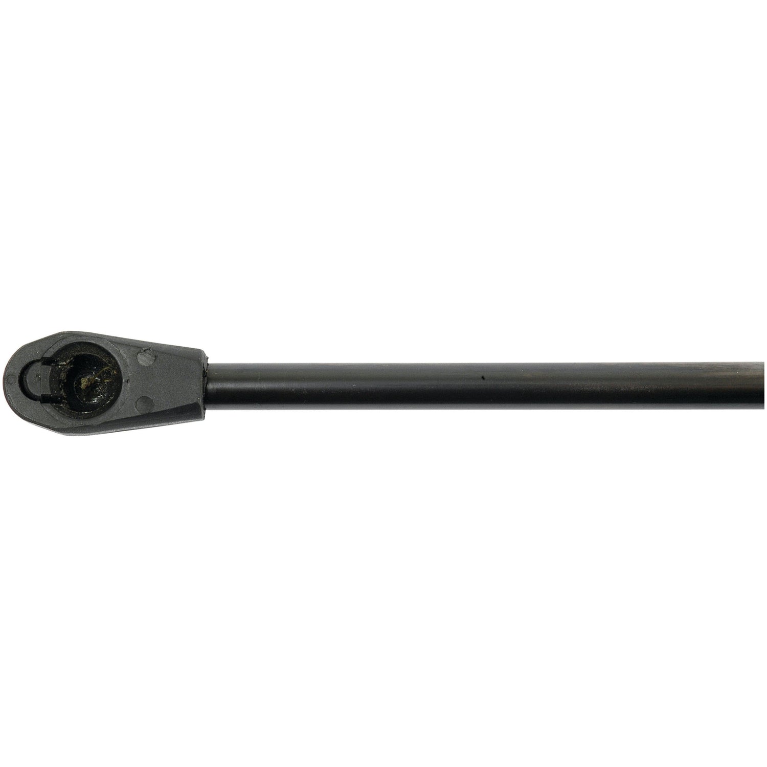 A close-up image of a black metal rod, the Gas Strut (Total length: 740mm, S.19798), with a hexagonal end from Sparex, resembling a part of a John Deere machine.