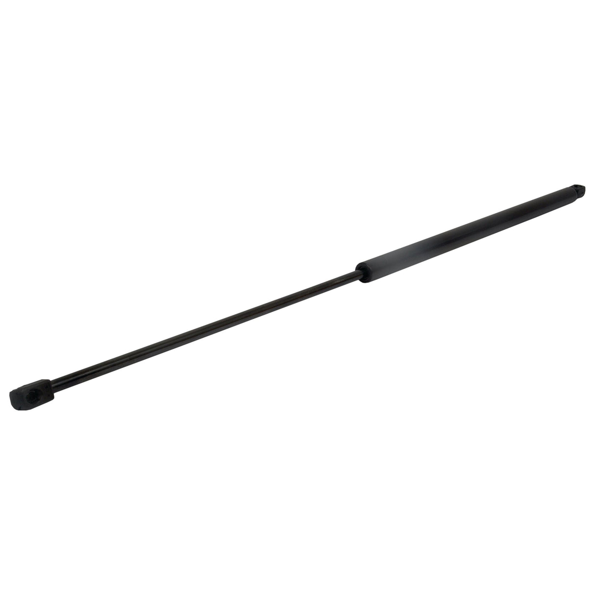 A single Sparex Gas Strut (S.52926) featuring a black cylindrical body and an extended thin rod, equipped with a 10mm ball socket, and measuring 900mm in length.