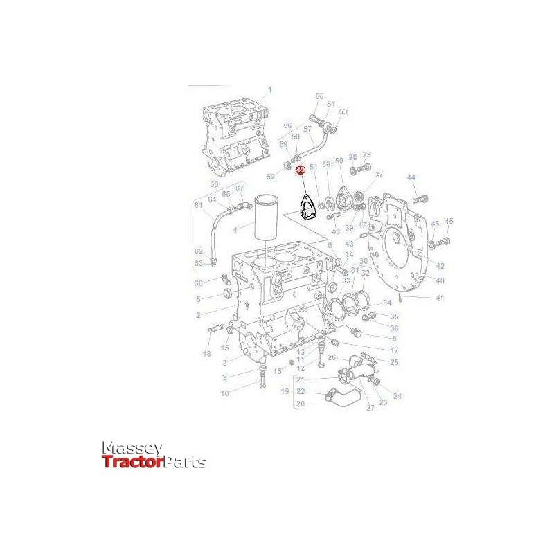 Massey Ferguson Gasket - 3641884M1 | OEM | Massey Ferguson parts | Gaskets-Massey Ferguson-Cylinder Head Gaskets,Engine & Filters,Engine Parts,Farming Parts,Gaskets,Tractor Parts