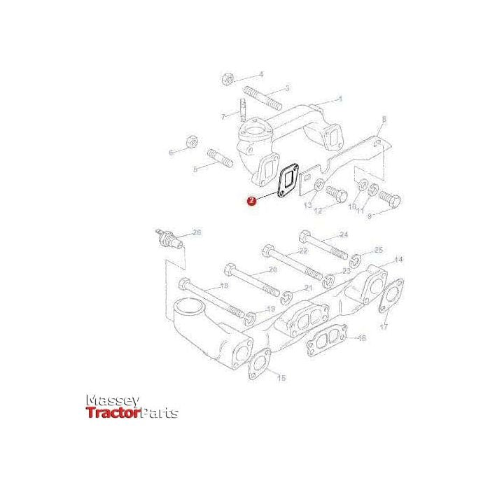 Massey Ferguson Gasket Exhaust Manifold - 3640556M1 | OEM | Massey Ferguson parts | Exhaust & Manifold Gaskets-Massey Ferguson-Engine & Filters,Engine Parts,Exhaust & Manifold Gaskets,Farming Parts,Gaskets,Tractor Parts