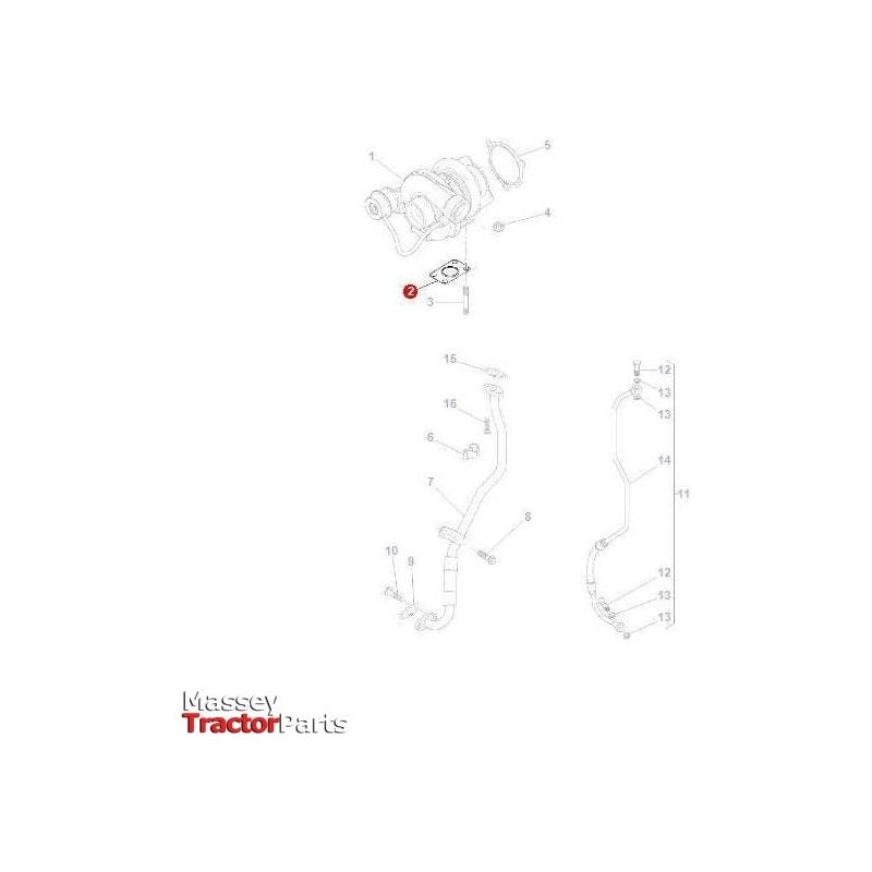 Massey Ferguson Gasket Turbo - 4224185M1 | OEM | Massey Ferguson parts | Gaskets-Massey Ferguson-Engine & Filters,Exhaust Parts,Farming Parts,Manifolds & Accessories,Tractor Parts