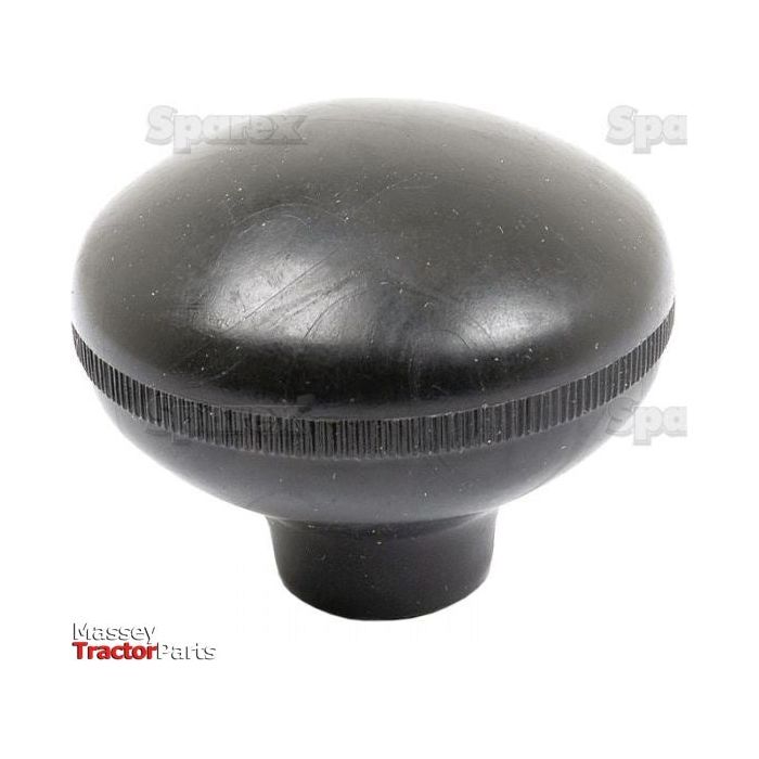 A black gear knob for a Massey Ferguson tractor, featuring a 3/8'' UNF-24 thread, is shown against a white background with the "Sparex" brand logo faintly visible. The product name is Gear Knob | Sparex Part No.S.67112.