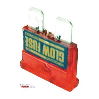 A red, 10 Amps slow-blow Glow Fuse with clear prongs and the label "GLOW FUSE" prominently displayed. The brand name "Sparex" is visible on the bottom left corner, and it corresponds to Sparex Part No. S.11942.